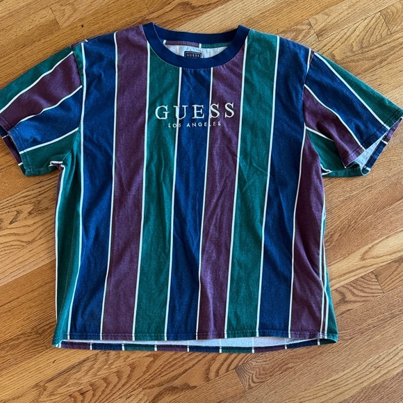 Guess Multicolor Striped Tee XL - Picture 1 of 6